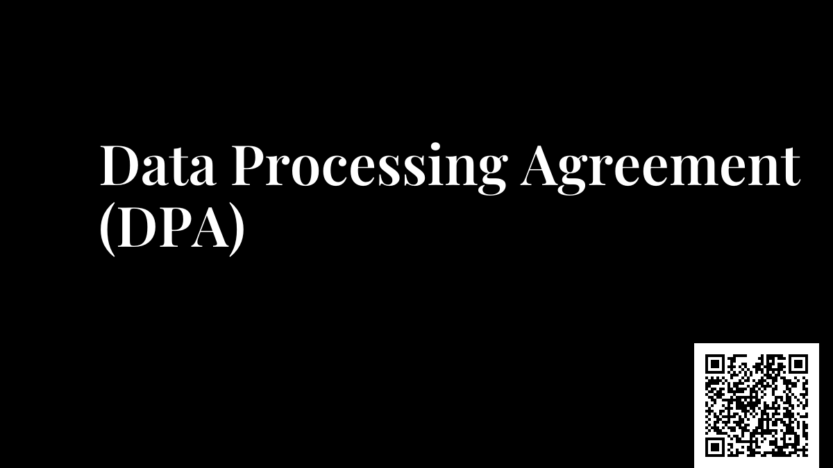 Data Processing Agreement (DPA)