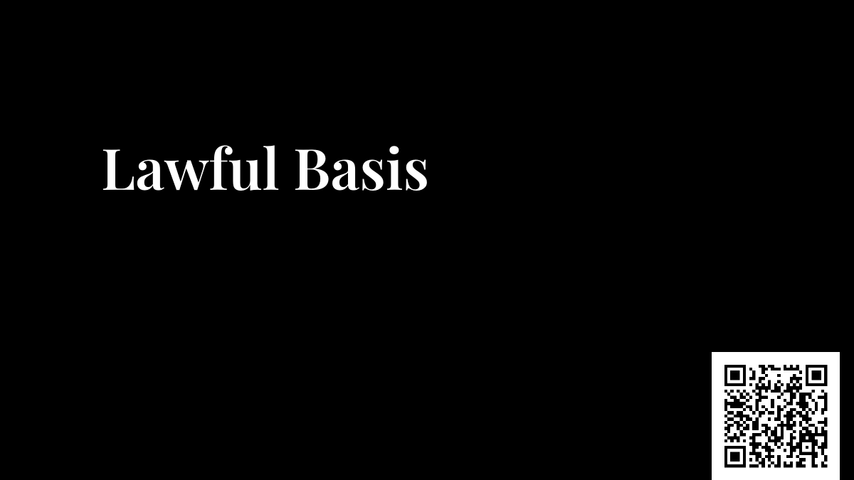 Lawful Basis