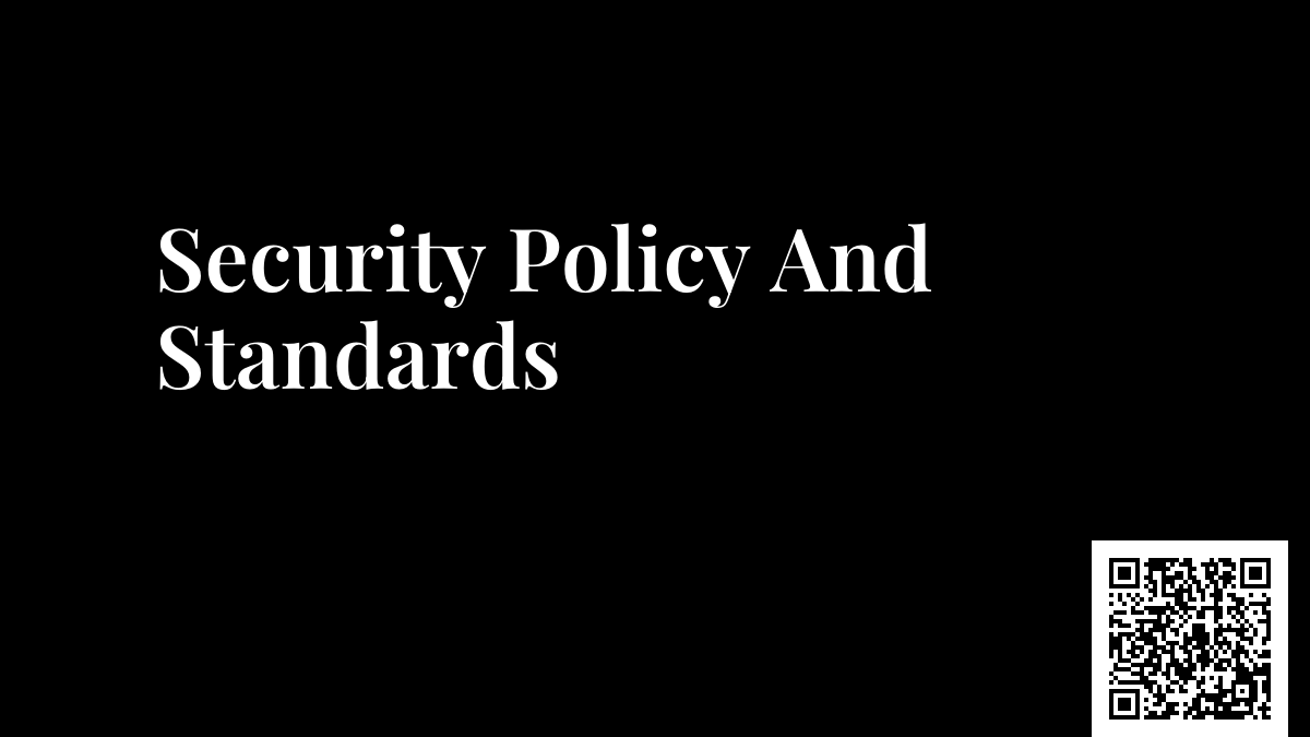 Security Policy And Standards