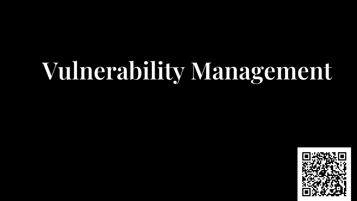 Vulnerability Management